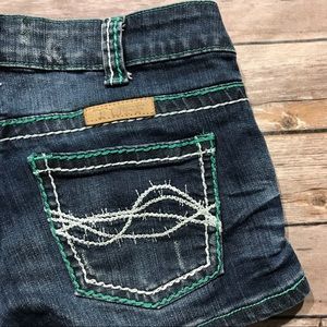 Cowgirl Tuff Co. Varsity Jean Shorts 26